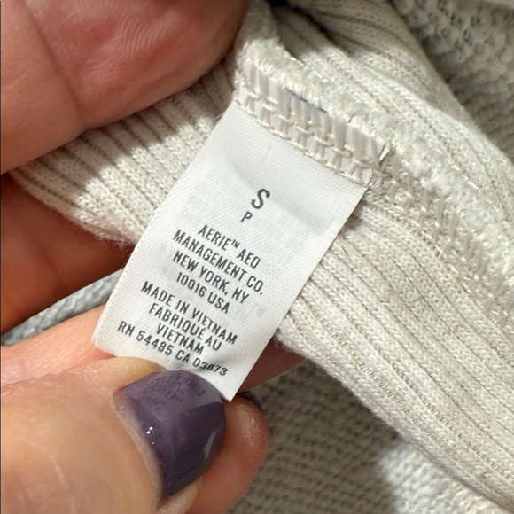 🌿Aerie Camo Oversized Crewneck Sweatshirt |‎ Green Cream Grey | Size Small - Picture 5 of 7